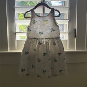 Janie and Jack Floral Embossed Sleeveless Dress size 5.